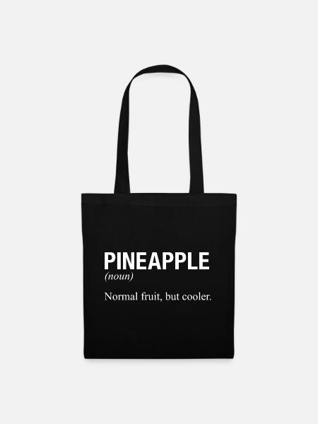 PINEAPPLE Ananas - Stoffbeutel - Schwarz