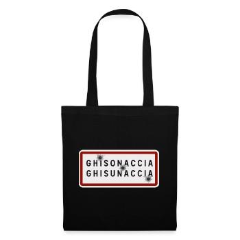 Panneau d’entrée de la ville de Ghisonaccia - Sac en tissu - noir - Devant