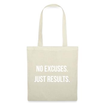NO EXCUSES. JUST RESULTS. | Greyline Official - Tote Bag - nature - Front