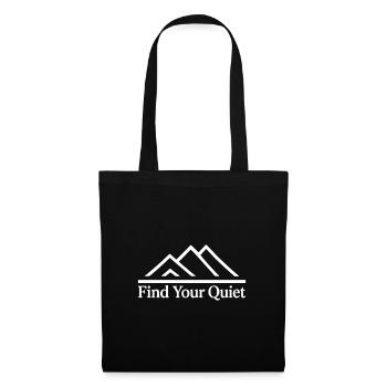 Find Your Quiet Berge Natur Entspannung - Stoffbeutel - Schwarz - Vorne