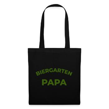 Biergarten Papa–Lustiges Vater Bier Frühlingfest - Stoffbeutel - Schwarz - Vorne