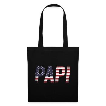 Papa USA Drapeau Papa Vintage - Sac en tissu - noir - Devant