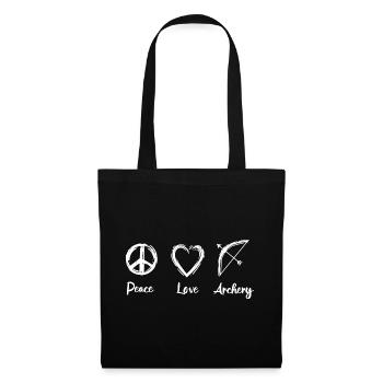 Peace Love Archery - Tote Bag - black - Front