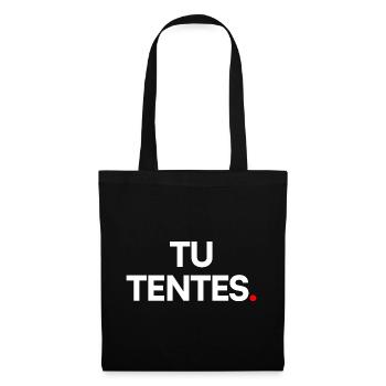 Tu tentes - Sac en tissu - noir - Devant