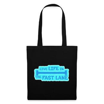 La vie dans la piscine flottante à toute vitesse, drôle de diction - Sac en tissu - noir - Devant