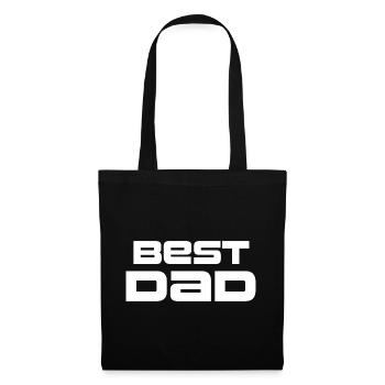Bester Vater, bester weißer Vater - Stoffbeutel - Schwarz - Vorne