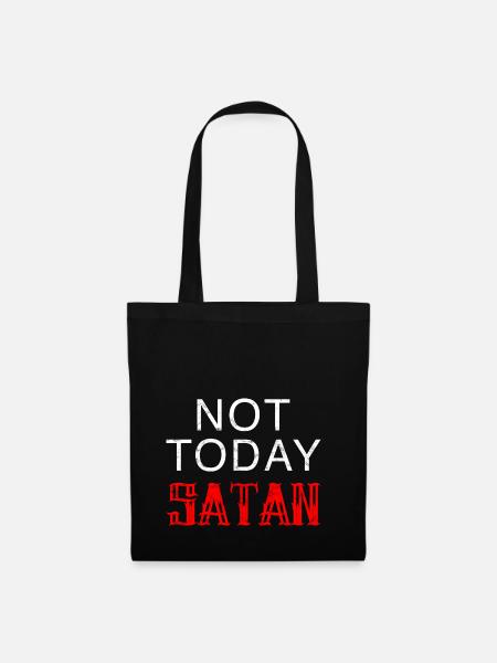 Heute nicht Satan!! - Stoffbeutel - Schwarz