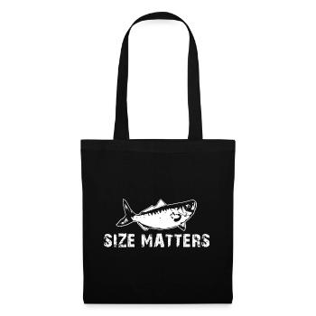 Size Matters - Pêche Pêche Pêcheur Pêcheur Poisson - Sac en tissu - noir - Devant