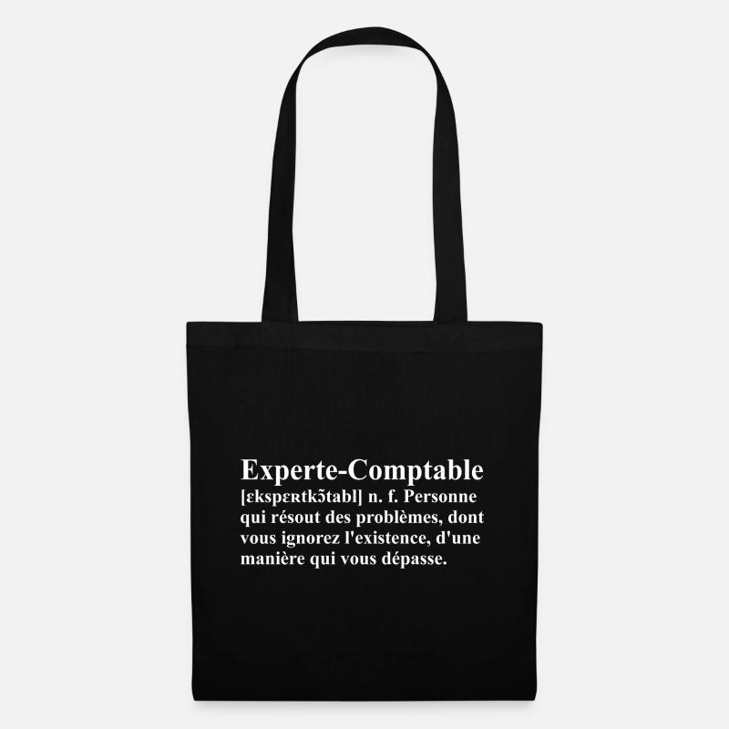 Experte-Comptable Définition - Sac en tissu - noir