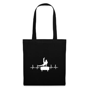 Gymnast gymnast heartbeat - Tote Bag - black - Front