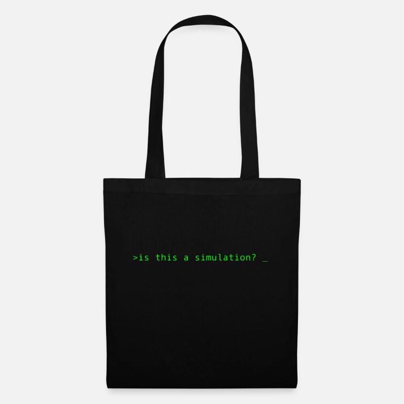Simulation Programming Informatic Geschenk Spruch - Stoffbeutel - Schwarz