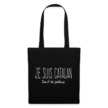 je suis catalan cadeau homme femme humour catalan - Sac en tissu - noir - Devant
