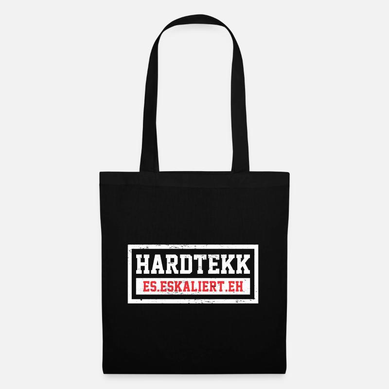 Hardtekk Rave Konzert Party Geburtstag Geschenk - Stoffbeutel - Schwarz