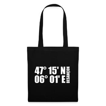 Besançon Coordinates - Tote Bag - black - Front
