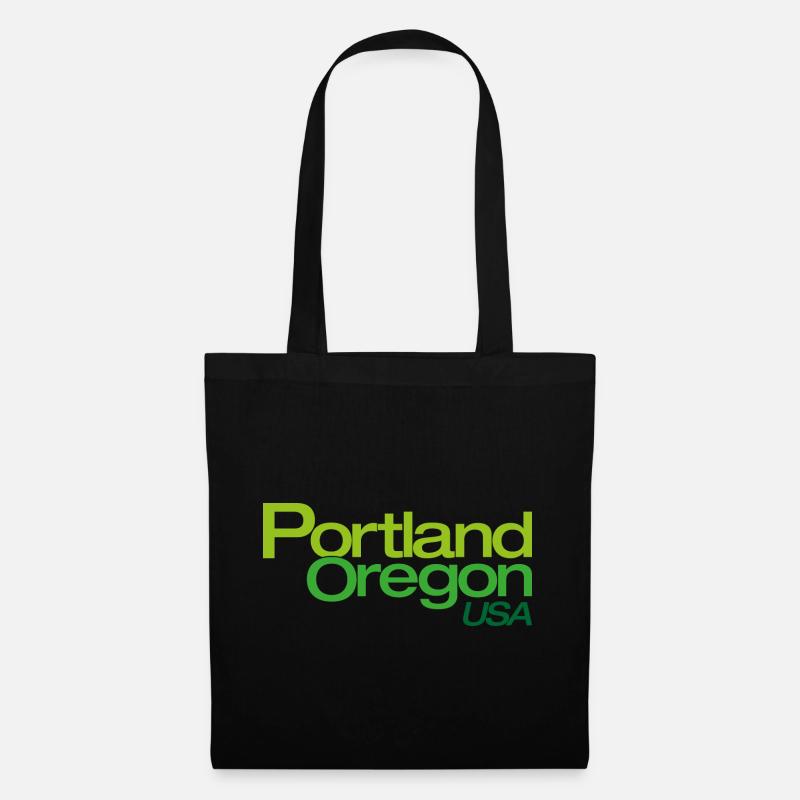 Portland Gradient Stadtlogo - Stoffbeutel - Schwarz
