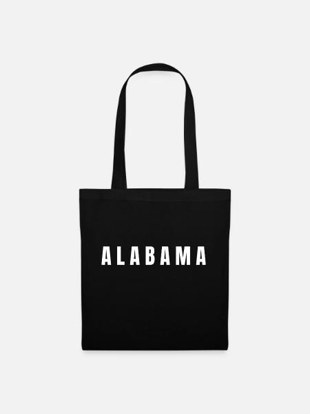 ALABAMA, Alabama Reisegeschenk, Alabama Geschenk - Stoffbeutel - Schwarz