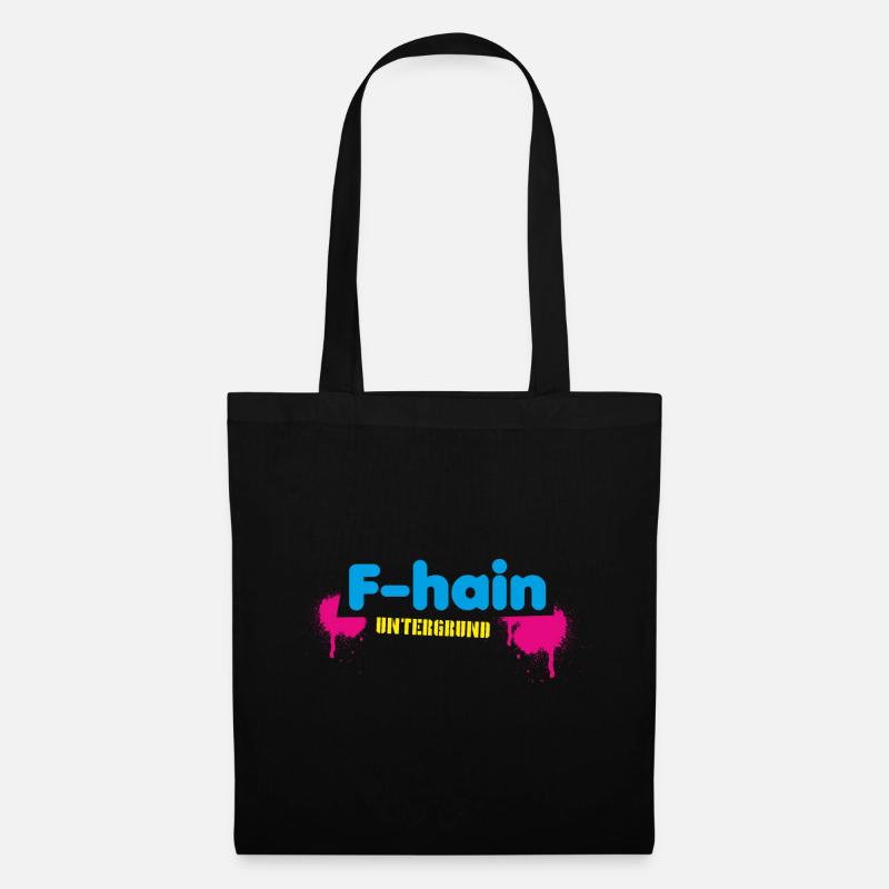F Hain Berlin - Stoffbeutel - Schwarz