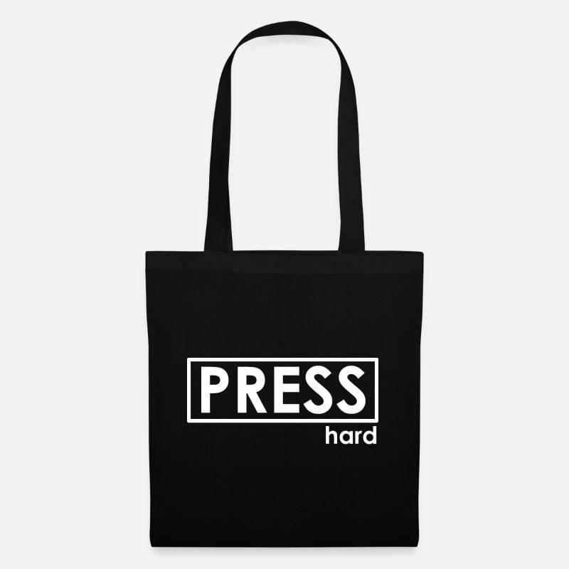 PRESS hard - Stoffbeutel - Schwarz