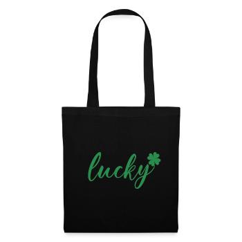 Cadeau de la Saint-Patrick Trèfle Hommes, Femmes, Enfants - Sac en tissu - noir - Devant