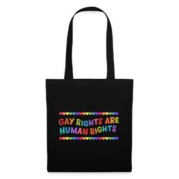 Les droits des homosexuels sont des droits humains - Sac en tissu - noir - Devant