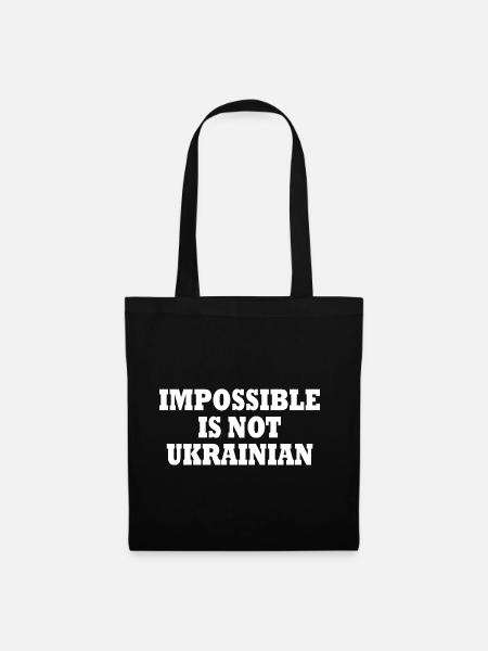 impossible is not ukrainian - ukraine - Stoffbeutel - Schwarz