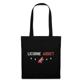 Unicorn addict - Tote Bag - black - Front