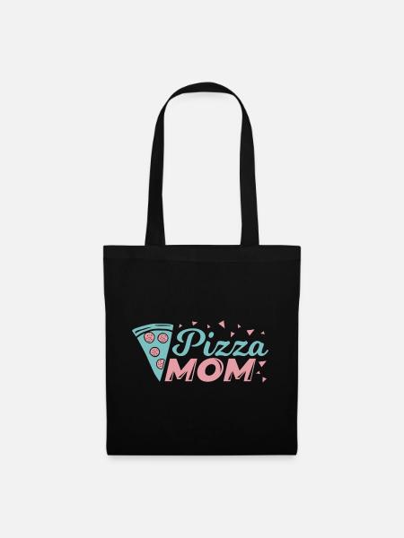 Pizza Mutter - Stoffbeutel - Schwarz