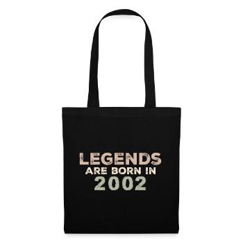 Legenden 2002 Jahrgang Retro Geburtstag Original - Stoffbeutel - Schwarz - Vorne