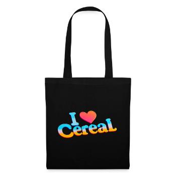I Love Cereal 13 - Stoffbeutel - Schwarz - Vorne