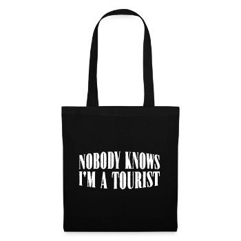 Nobody Knows I'm A Tourist 21 - Tote Bag - black - Front