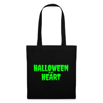 Halloween in My Heart Typography Design - Tote Bag - black - Front