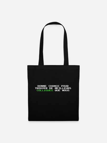 Cadeau depart collegue de travail humour Homme - Sac en tissu - noir