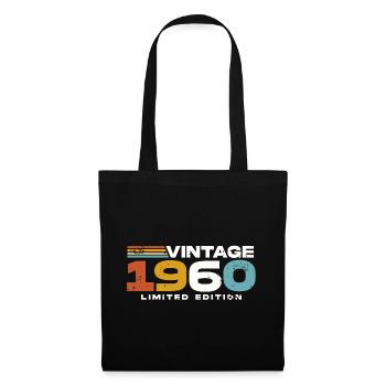 Cadeau d’anniversaire rétro vintage des années 1960 - Sac en tissu - noir - Devant