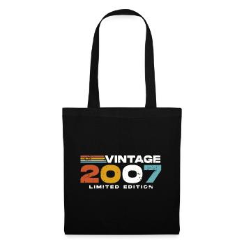 2007 Vintage Rétro Cadeau d’anniversaire - Sac en tissu - noir - Devant