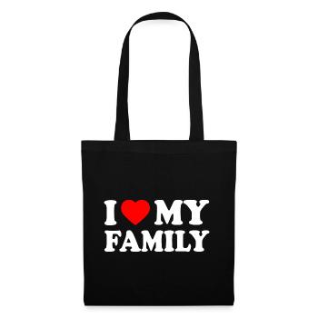 I love my family - Sac en tissu - noir - Devant