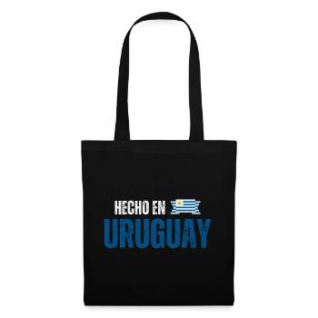 Hergestellt in Uruguay, uruguayischer Stolz - Stoffbeutel - Schwarz - Vorne