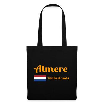 Almere Pays-Bas - Imprimés élégants - Sac en tissu - noir - Devant