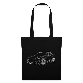 Contour automatique blanc - Sac en tissu - noir - Devant