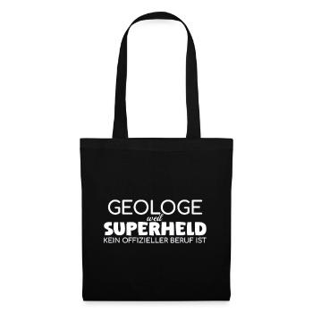 Géologue Géologie super-héros - Sac en tissu - noir - Devant