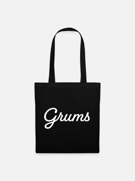 Grums weiß - Stoffbeutel - Schwarz