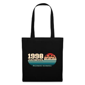 27th Birthday 1998 Vintage 1998 Retro Sunset - Tote Bag - black - Front