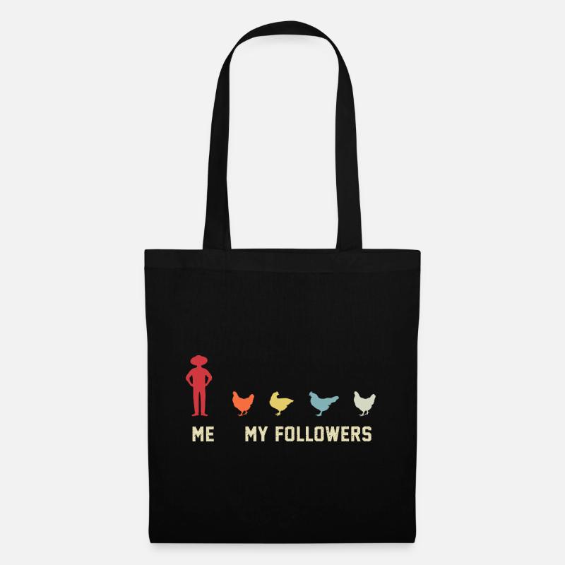 ich meine follower Hühner  - Stoffbeutel - Schwarz