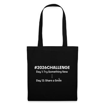 2026 Challenge – Motivation & Neuanfang - Stoffbeutel - Schwarz - Vorne