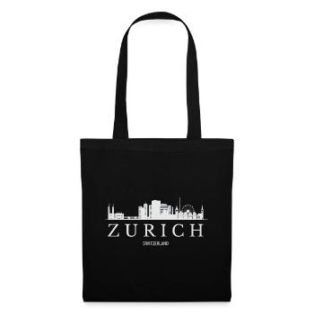 Zurich Skyline, Zurich Suisse - Sac en tissu - noir - Devant