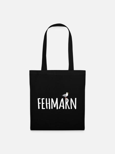 Fehmarn Möwe - Stoffbeutel - Schwarz