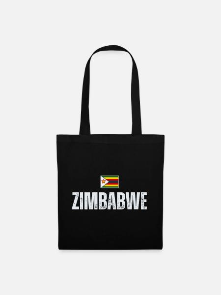 Flagge von Simbabwe, simbabwischer Patriot - Stoffbeutel - Schwarz