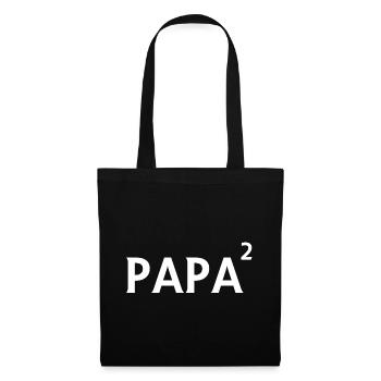 dad father twins child - Tote Bag - black - Front