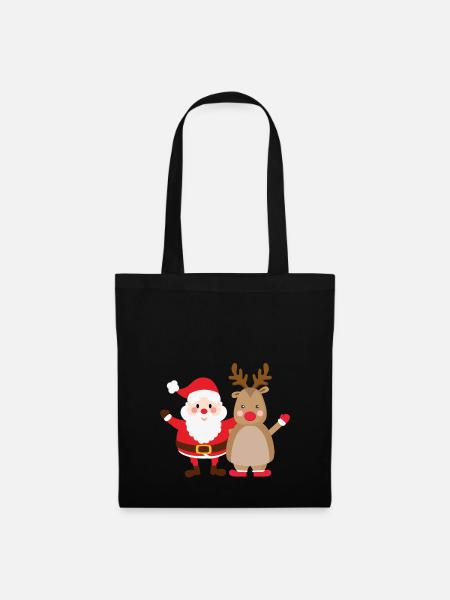 rudolph santa - Stoffbeutel - Schwarz