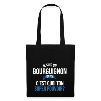 Bourguignon super pouvoir homme - Sac en tissu - noir - Devant