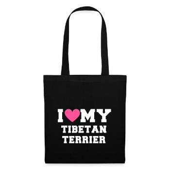 I love my Tibetan Terrier - Stoffbeutel - Schwarz - Vorne